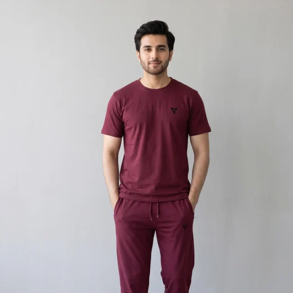 Men's Maroon Lounge Set
