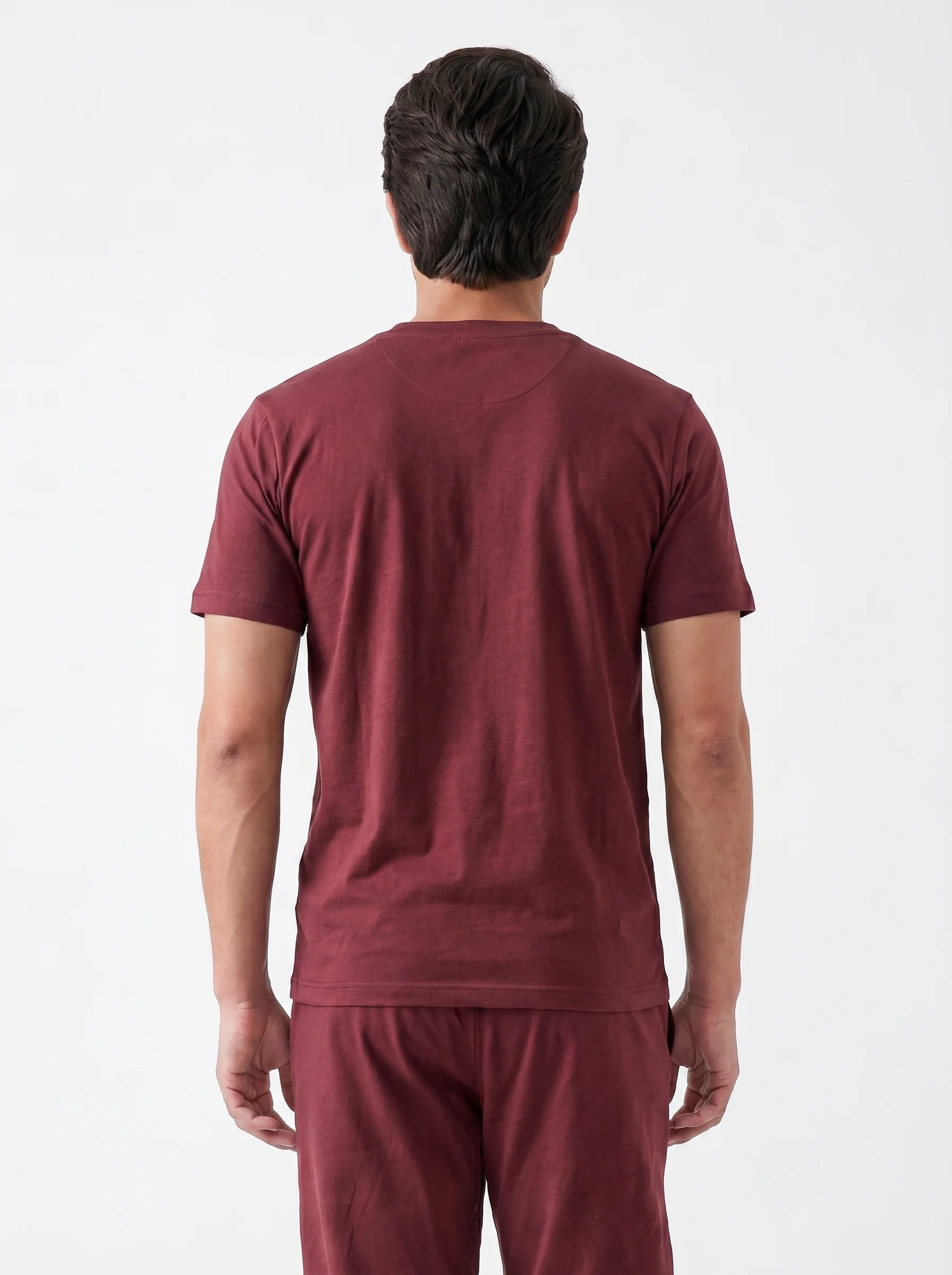 Men's Maroon Lounge Set - Image 4