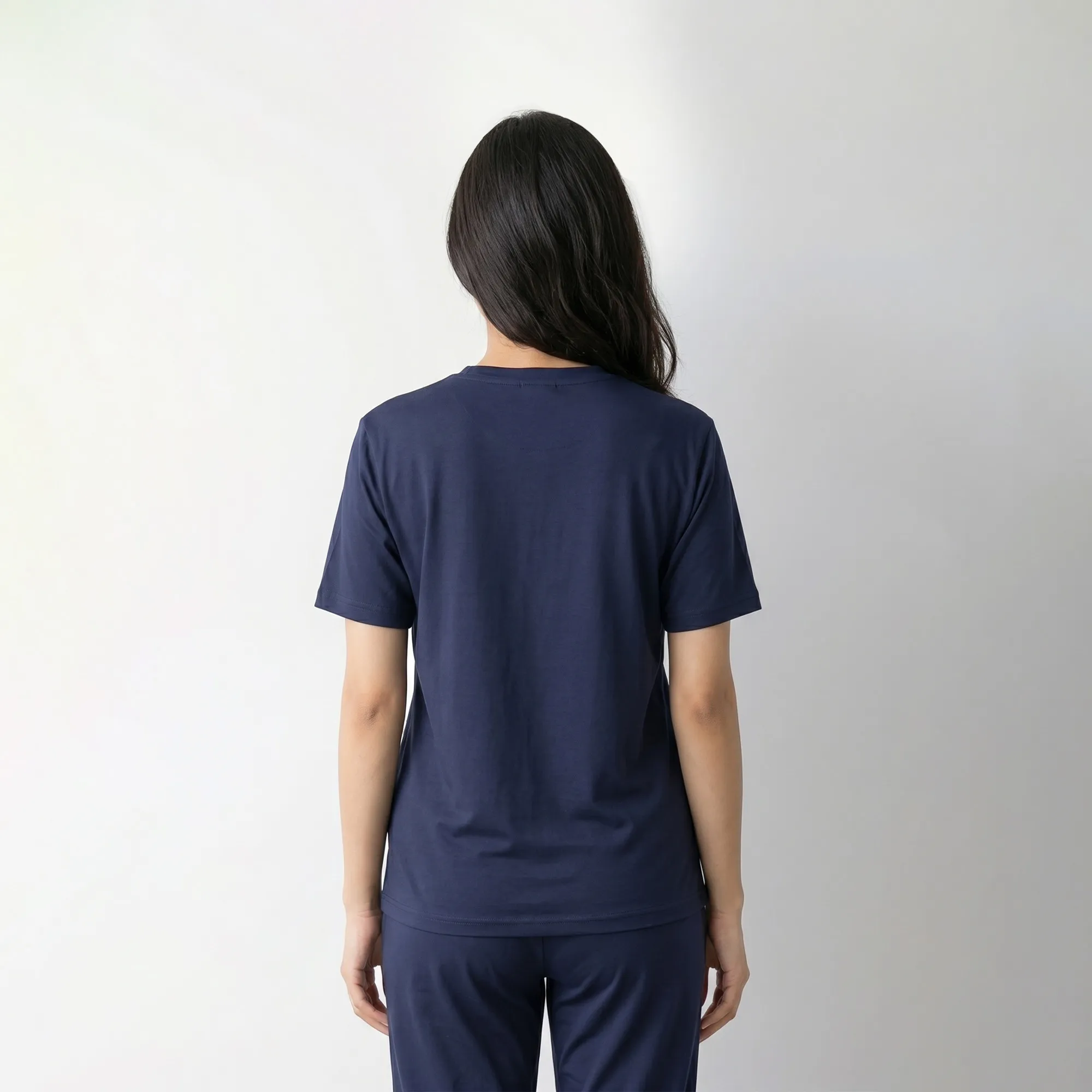 Women's Navy Blue Casual Co-Ord Set back