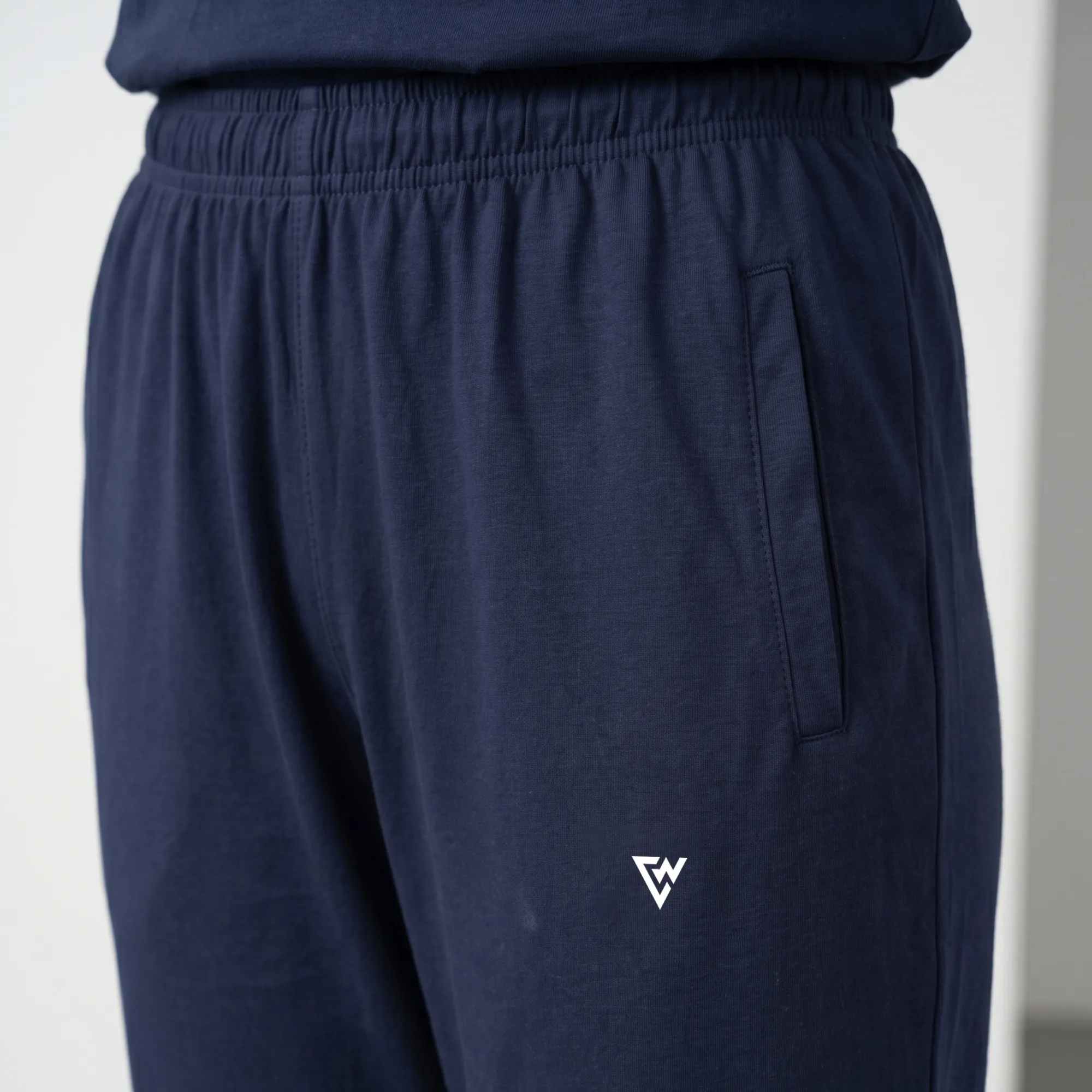 Women's Navy Blue Casual Co-Ord Set trouser closeup